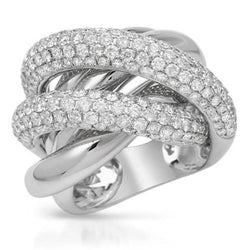 Echt Diamanten-Verlobungs-Jubiläums-Fancy-Ring 4,18 Karat Weißgold 14K