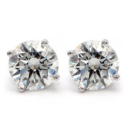 Echt Diamanten Women Studs Earrings 3.00 Carats White Gold 14K