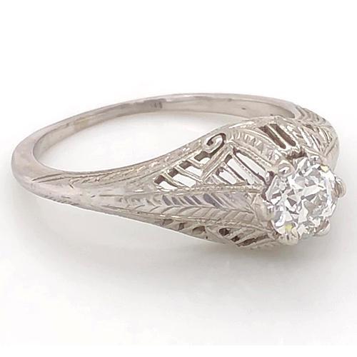 Echt Diamantring 1 Karat Vintage Style Filigree Milgrain Herren Neu