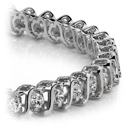 Echt Funkelndes Diamant S Style Tennisarmband 5,55 Karat Edler Schmuck