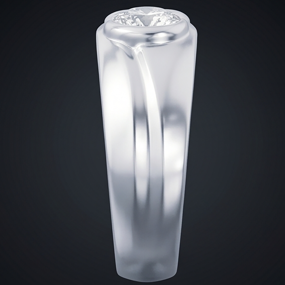 Echt Oval Aus der Erde Abgebauter Natürlicher Diamant Ring Herren Schmuck Lünette
