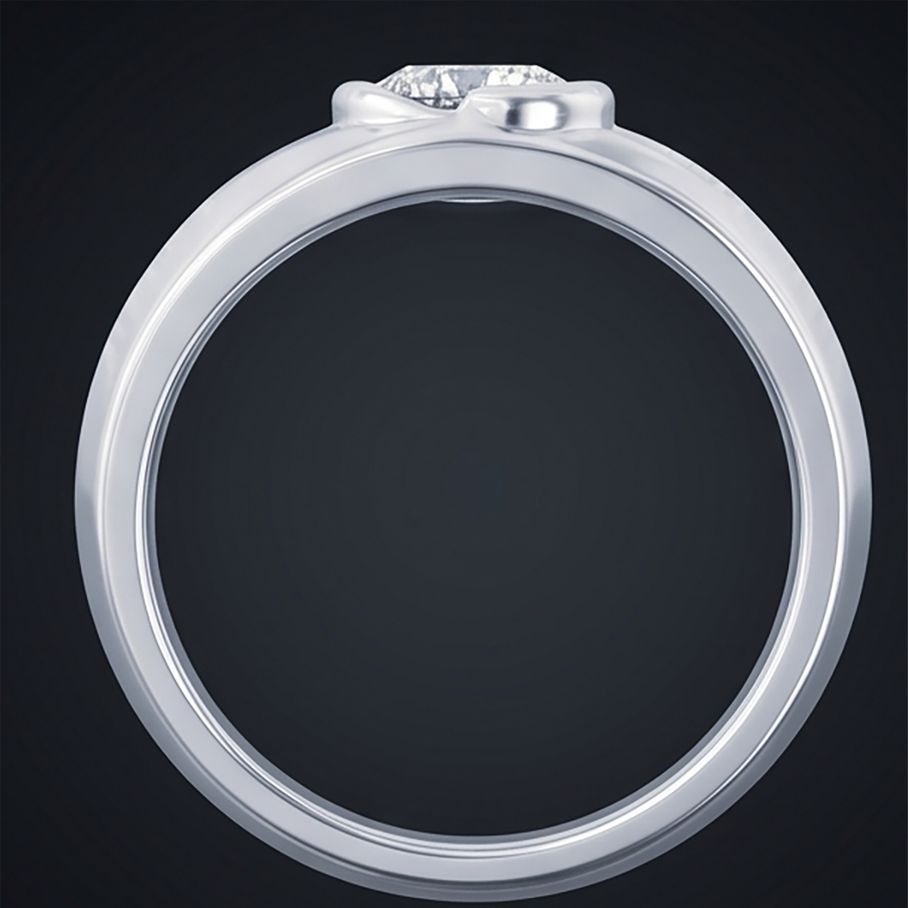 Echt Oval Aus der Erde Abgebauter Natürlicher Diamant Ring Herren Schmuck Lünette