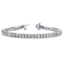 Echt Princess Cut Diamant Tennisarmband Weißgold Schmuck 10.80 Ct