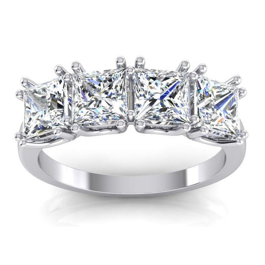 Echt Prinzessinnenschnitt Diamant Jubiläumsring Band