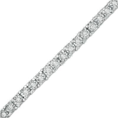 Echt Rundschliff-Diamant-Tennis-Armband 2,70 Karat Krappenset Weißgold 14K