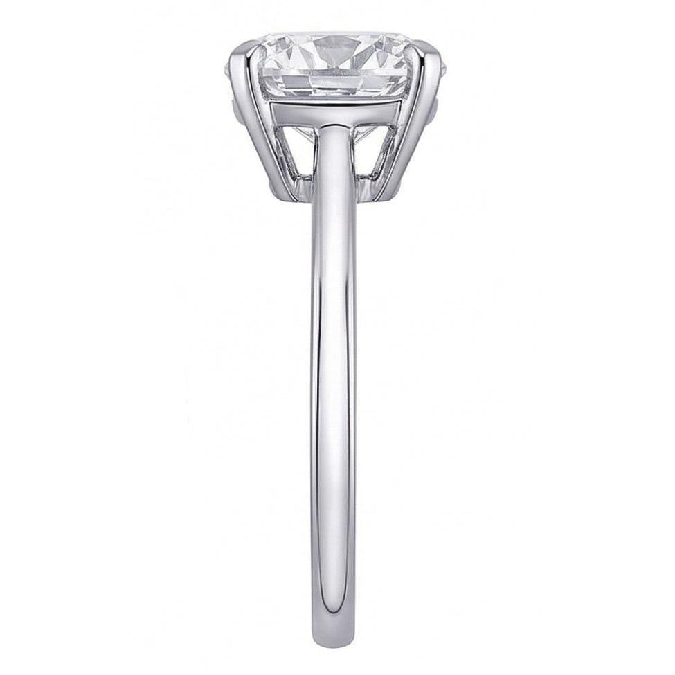 Echt Solitaire Aus der Erde Abgebauter Natürlicher Diamant 2.01 Karat Kissen-Aus der Erde Abgebauter Natürlicher Diamantring