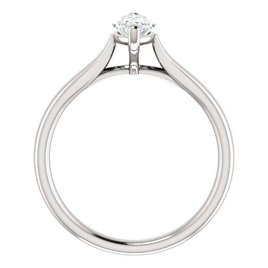 Echt Solitaire Ring 2 Karat Marquise Split Shank Schmuck Neu