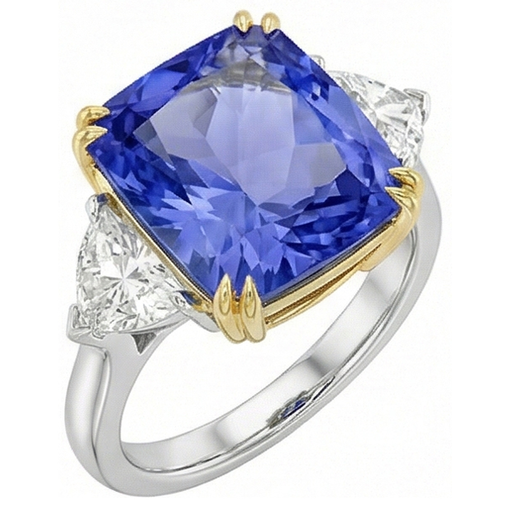 Echter 10-Carat-Gold-Saphirring
