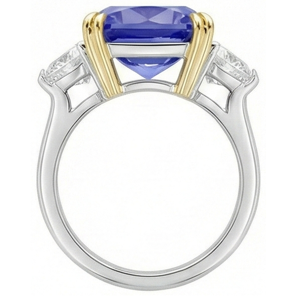Echter 10-Carat-Gold-Saphirring