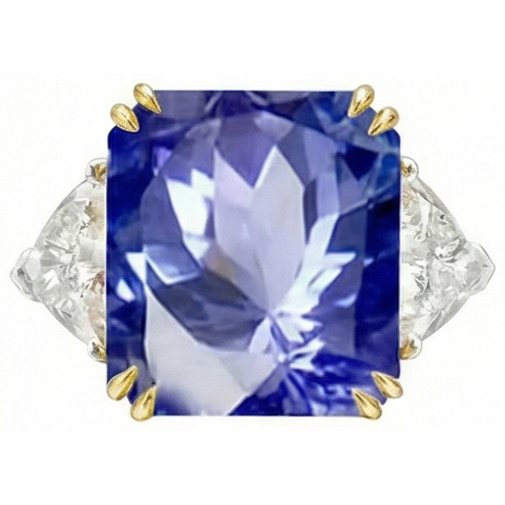 Echter 10-Carat-Gold-Saphirring