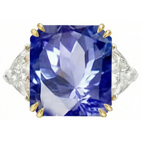 Echter 10-Carat-Gold-Saphirring
