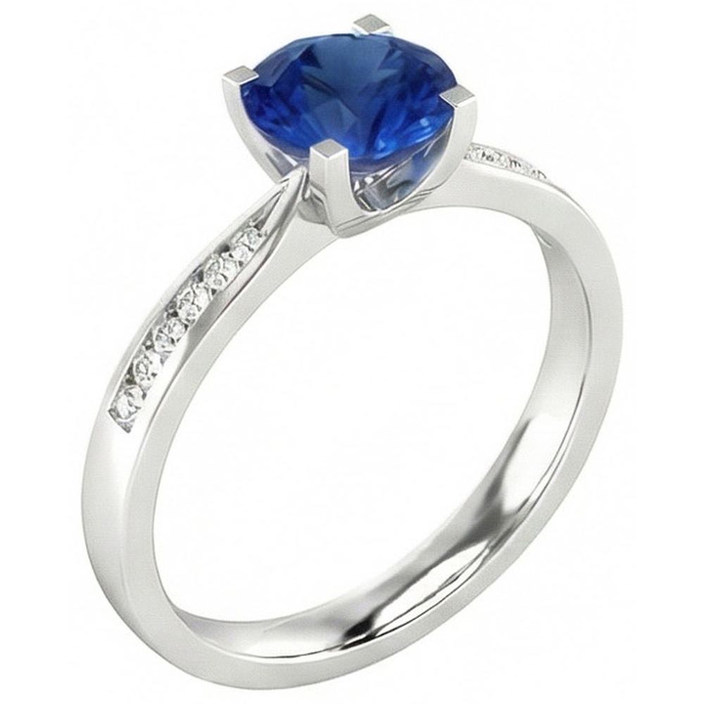 echter round diamant 2Karat ring Draufsicht