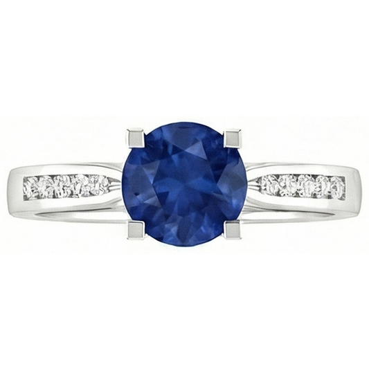 echter round diamant 2Karat ring Seitenansicht
