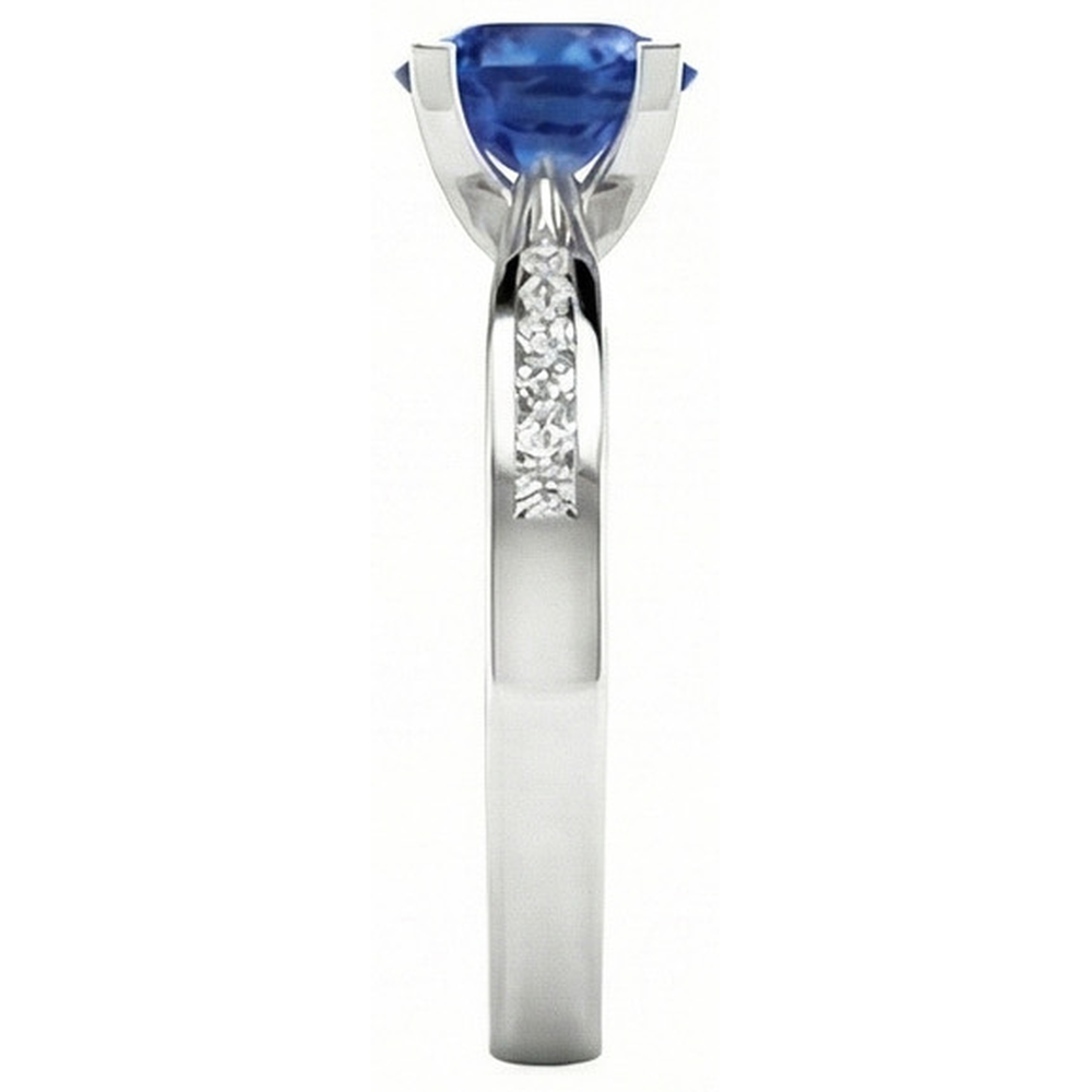 echter round diamant 2Karat ring Profilansicht