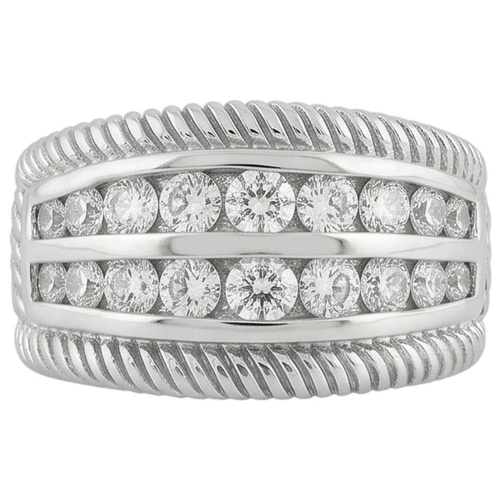 Echter 2,50 Karat runder Aus der Erde Abgebauter Natürlicher Diamant-Jubiläumsring für die rechte Hand