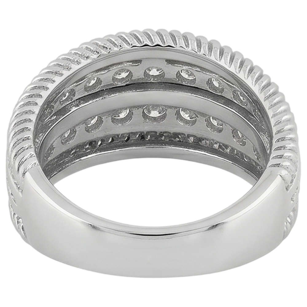 Echter 2,50 Karat runder Aus der Erde Abgebauter Natürlicher Diamant-Jubiläumsring für die rechte Hand