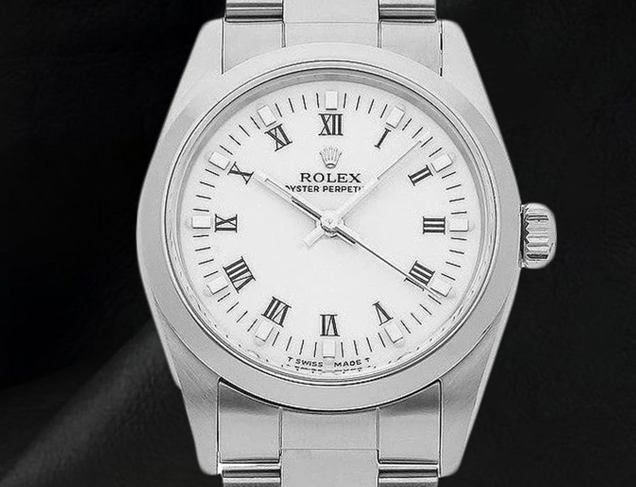 Echter 31mm Rolex weiße römische Damenuhr