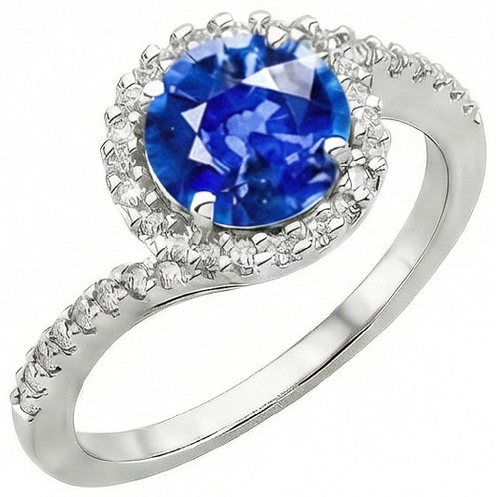 echter round diamant 2Karat ring Vorderansicht