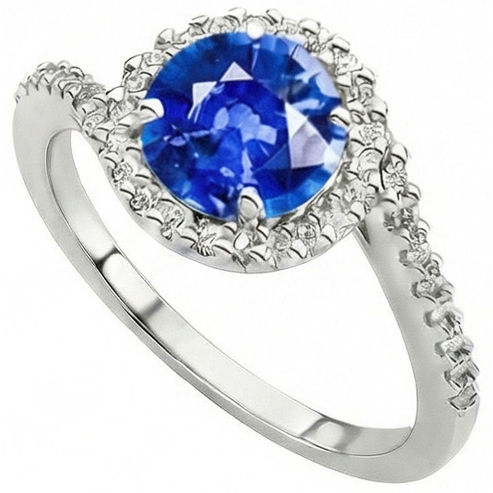 echter round diamant 2Karat ring Detailansicht