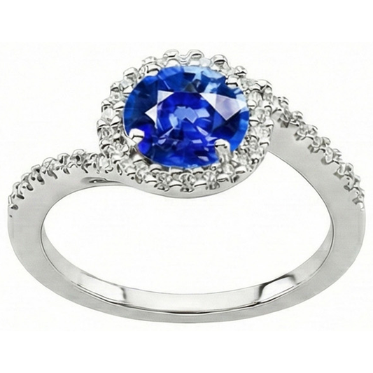 echter round diamant 2Karat ring Seitenansicht