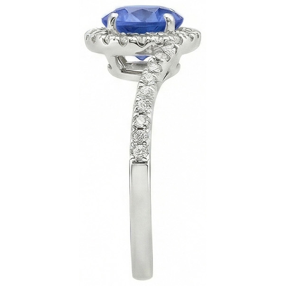echter round diamant 2Karat ring auf Weiß