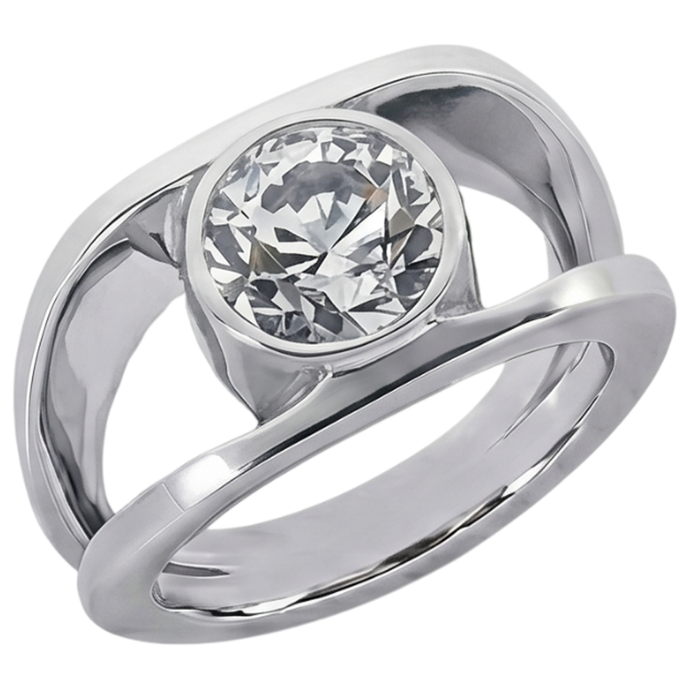 Echter Diamant Ring 1.50 Karat - 14K Weißgold