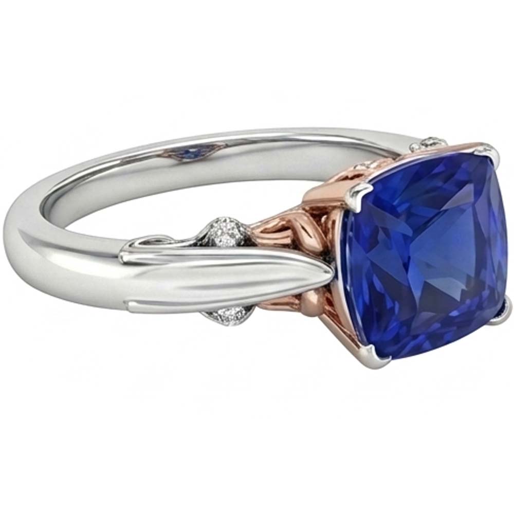 Echter Diamant Ring 2 Karat - 14K Bicolor Gold