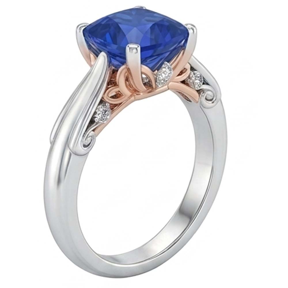 Echter Diamant Ring 2 Karat - 14K Bicolor Gold