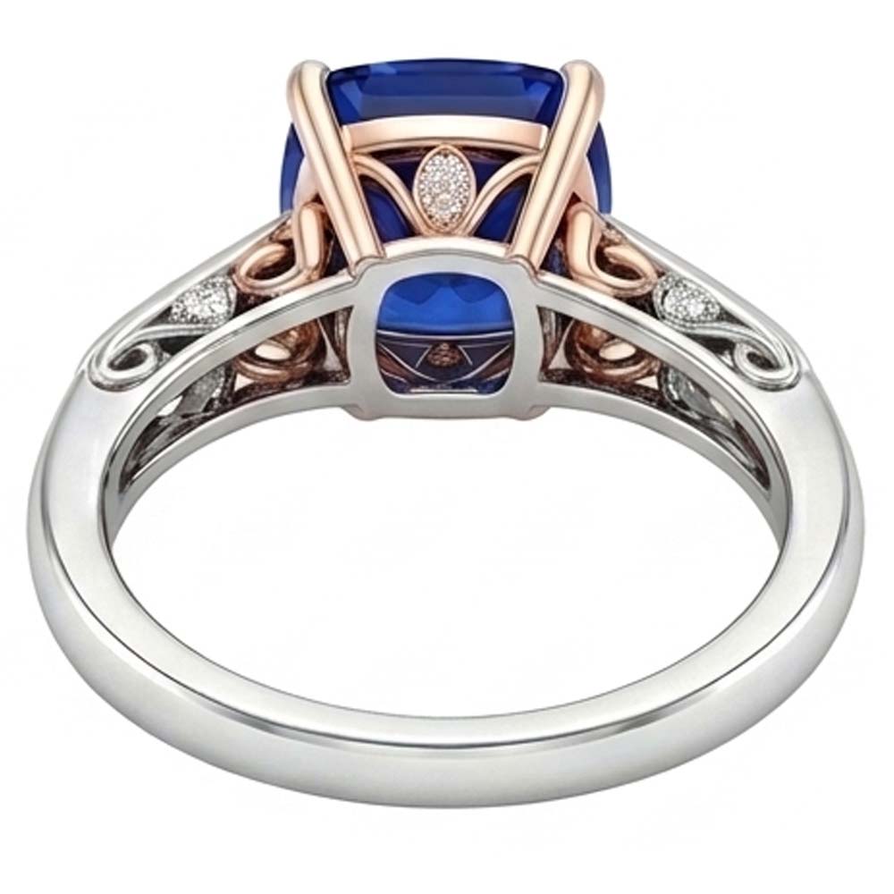 Echter Diamant Ring 2 Karat - 14K Bicolor Gold