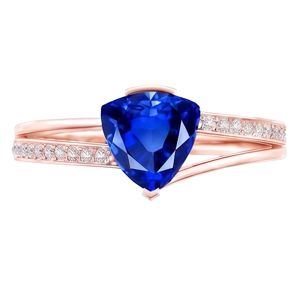 Echter Diamant Ring 2 Karat - 14K Roségold