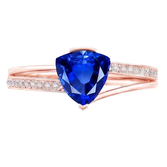 Echter Diamant Ring 2 Karat - 14K Roségold