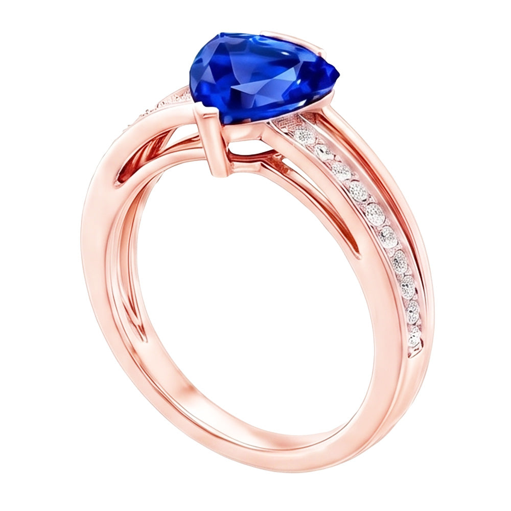Echter Diamant Ring 2 Karat - 14K Roségold