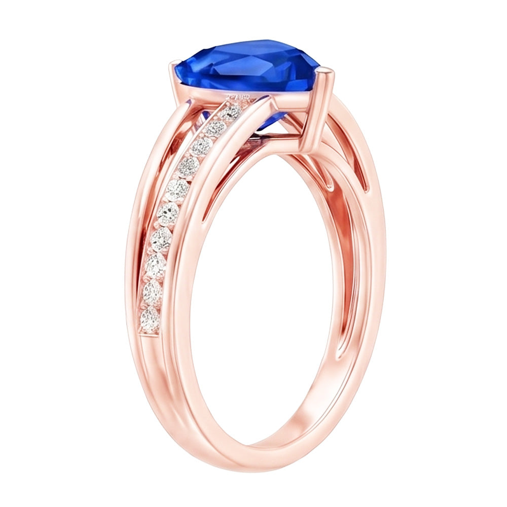Echter Diamant Ring 2 Karat - 14K Roségold