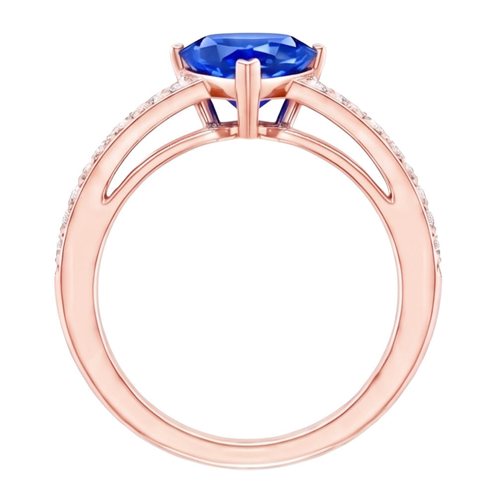 Echter Diamant Ring 2 Karat - 14K Roségold
