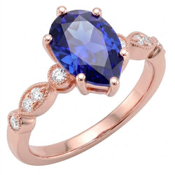 Echter Diamant Ring 3.50 Karat - 14K Roségold