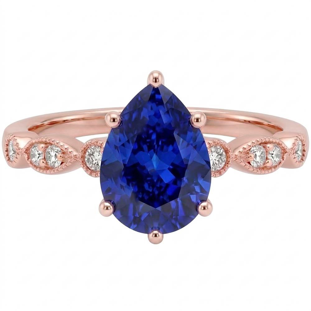 Echter Diamant Ring 3.50 Karat - 14K Roségold