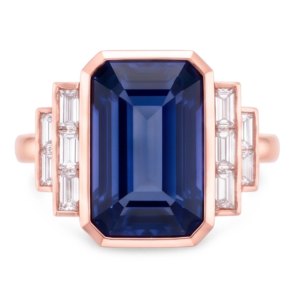 Echter Diamant Ring 3.50 Karat - 14K Roségold