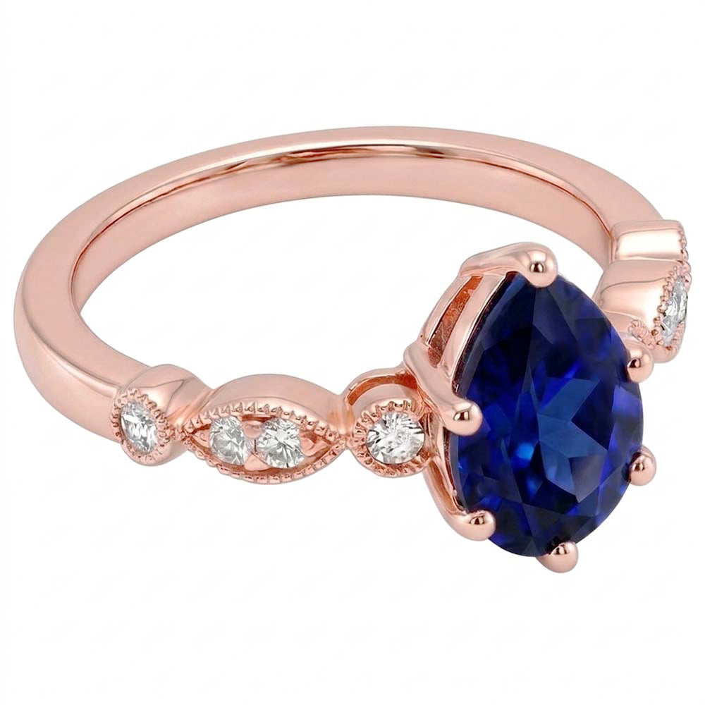 Echter Diamant Ring 3.50 Karat - 14K Roségold