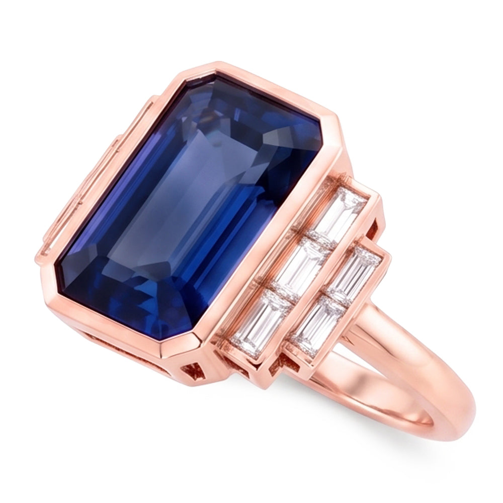 Echter Diamant Ring 3.50 Karat - 14K Roségold