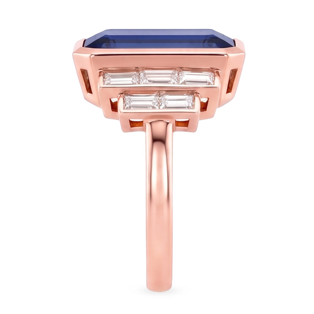 Echter Diamant Ring 3.50 Karat - 14K Roségold