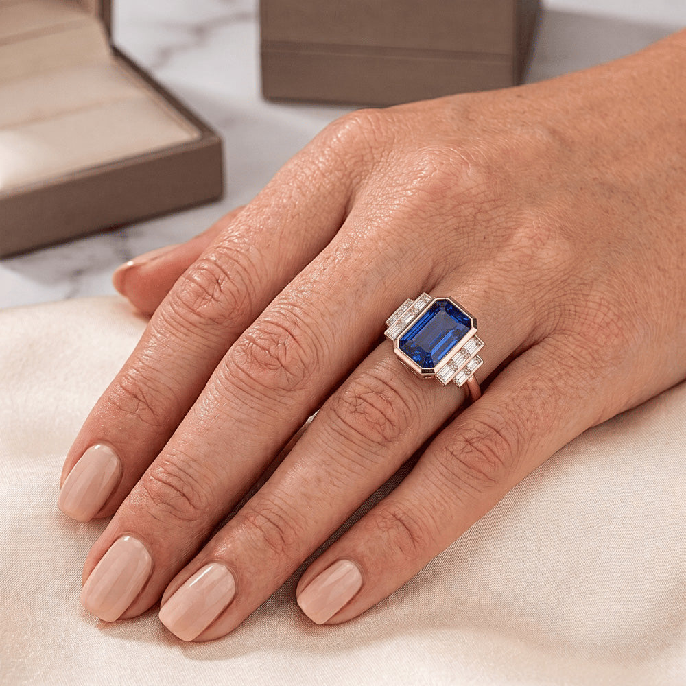 Echter Diamant Ring 3.50 Karat - 14K Roségold