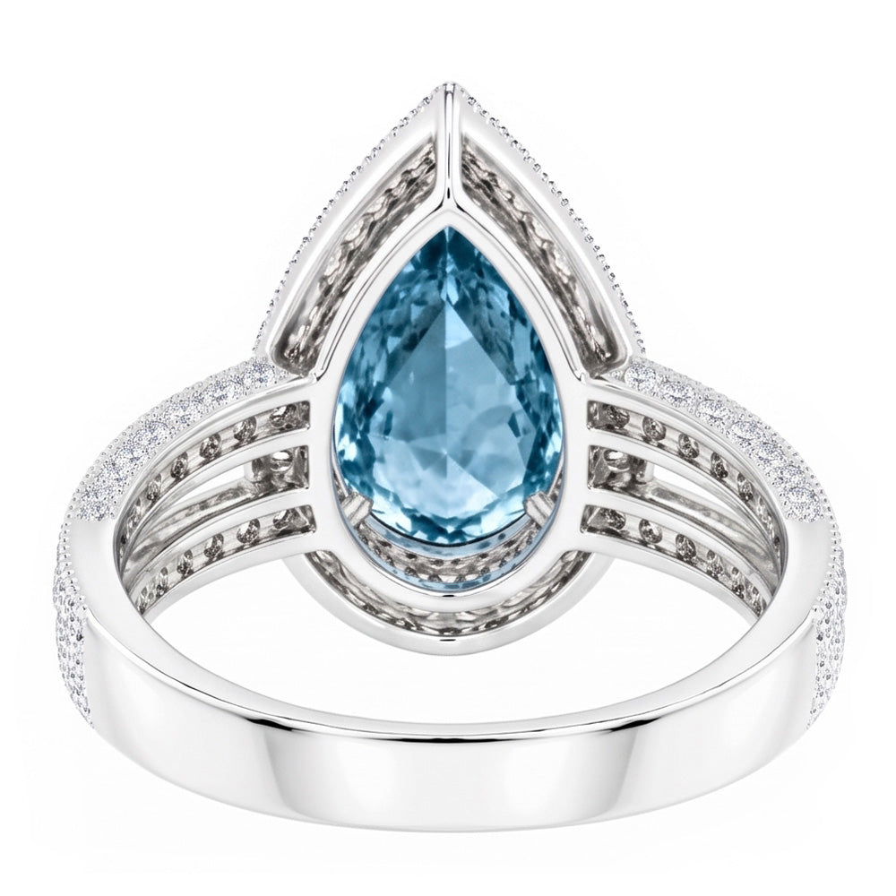 Echter Diamant Ring 3 Karat - 14K Weißgold