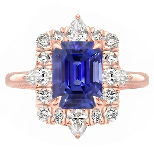 Echter Diamant Ring 4.25 Karat - 14K Roségold