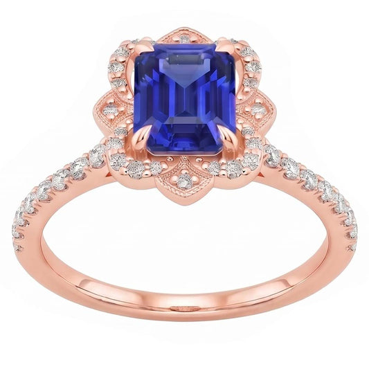 Echter Diamant Ring 4.25 Karat - 14K Roségold