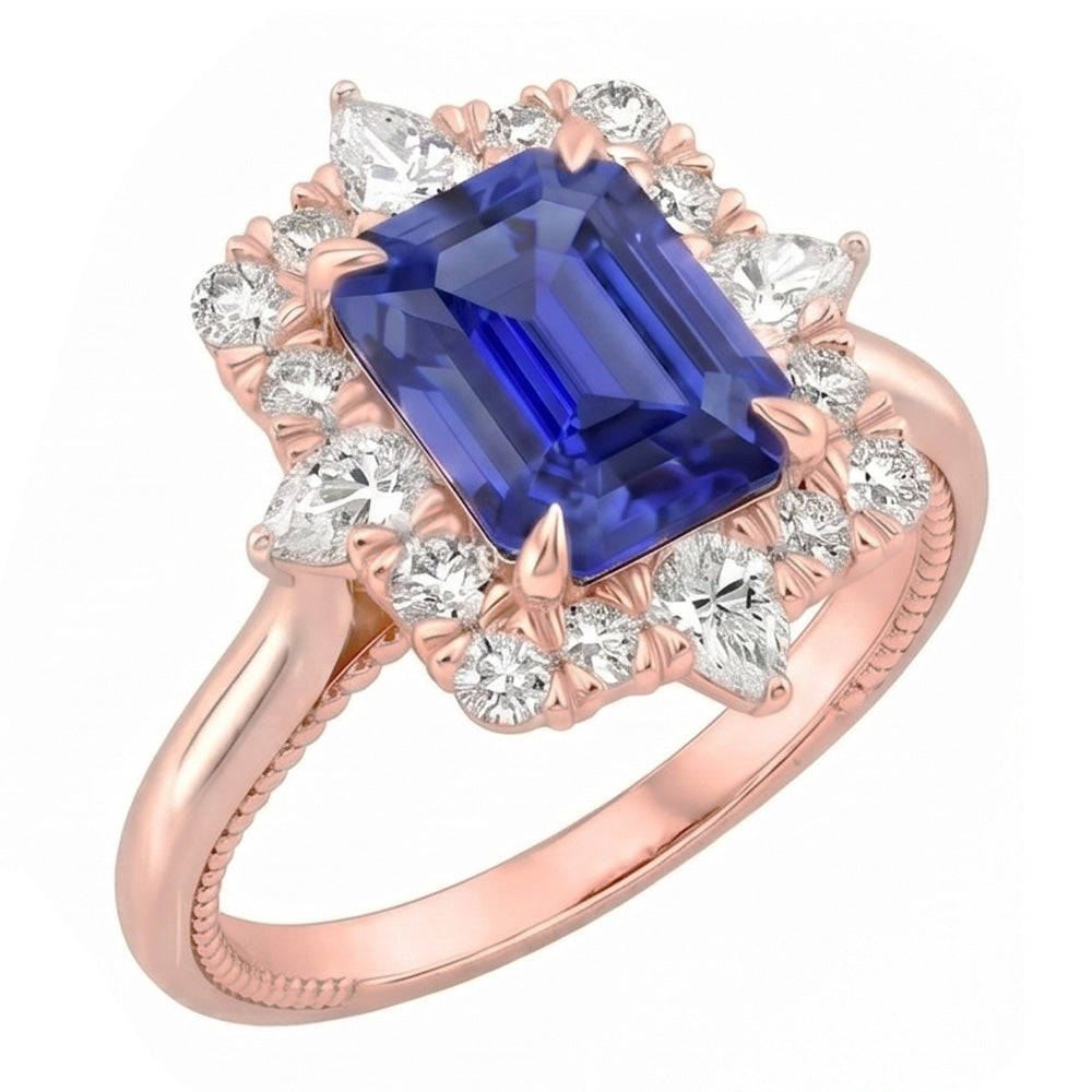 Echter Diamant Ring 4.25 Karat - 14K Roségold