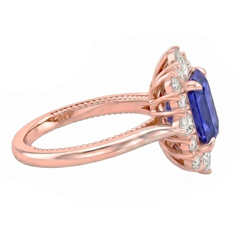 Echter Diamant Ring 4.25 Karat - 14K Roségold