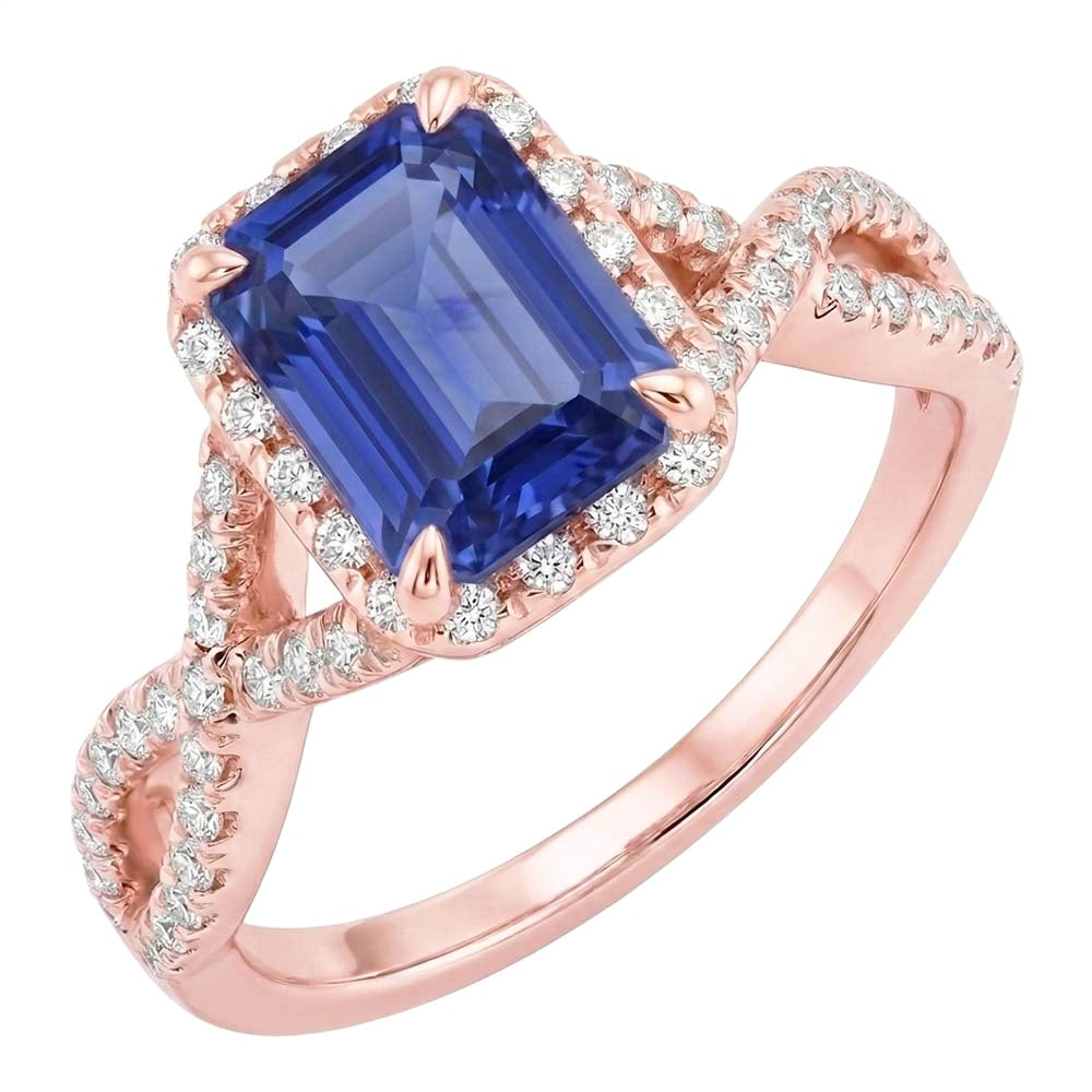 Echter Diamant Ring 4.50 Karat - 14K Roségold