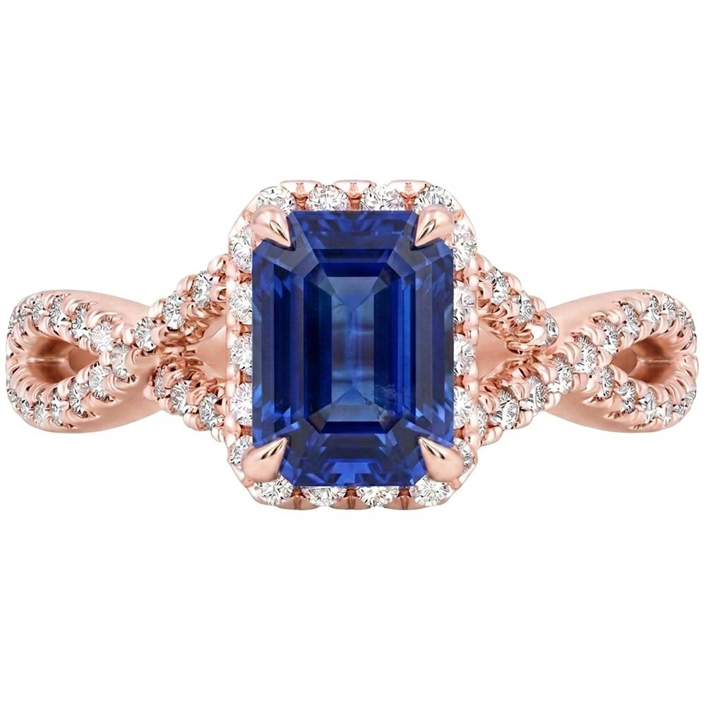 Echter Diamant Ring 4.50 Karat - 14K Roségold