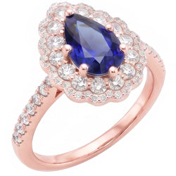 Echter Diamant Ring 4 Karat - 14K Roségold