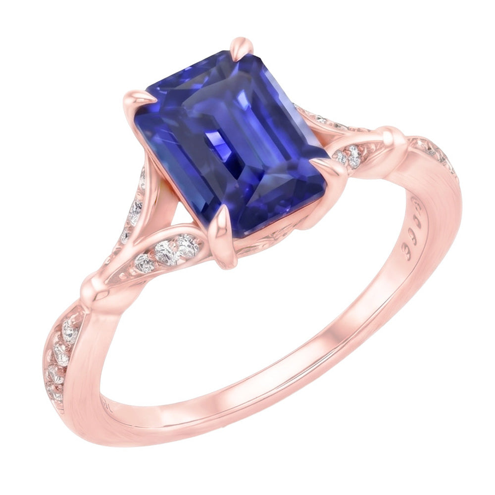 Echter Diamant Ring 4 Karat - 14K Roségold